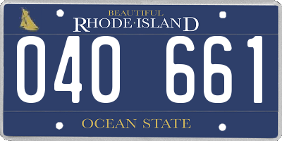 RI license plate 040661