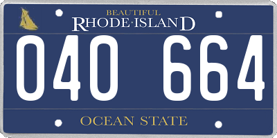 RI license plate 040664