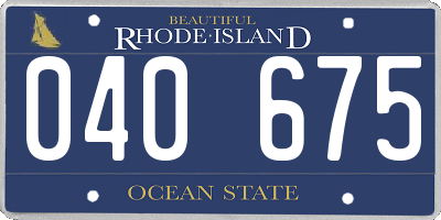 RI license plate 040675