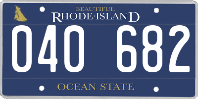 RI license plate 040682