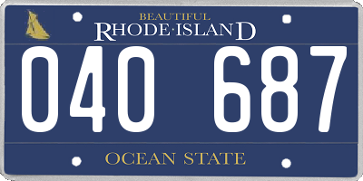 RI license plate 040687