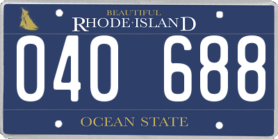 RI license plate 040688