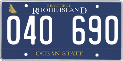 RI license plate 040690