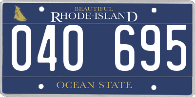 RI license plate 040695