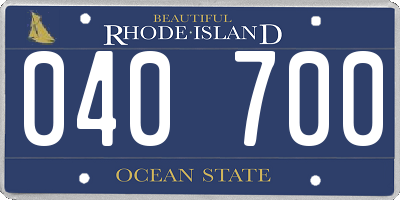 RI license plate 040700