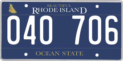 RI license plate 040706