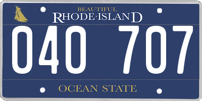 RI license plate 040707