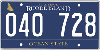 RI license plate 040728
