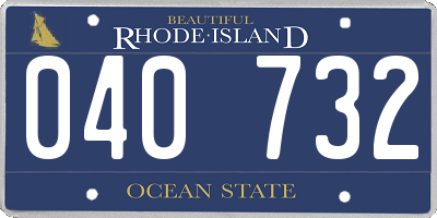 RI license plate 040732