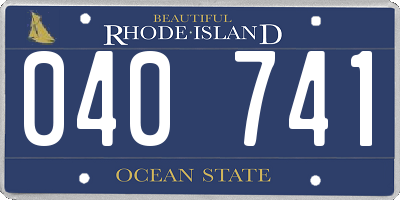 RI license plate 040741