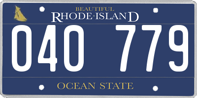 RI license plate 040779