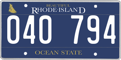 RI license plate 040794