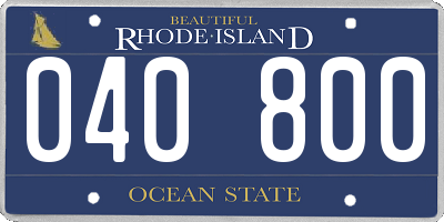 RI license plate 040800