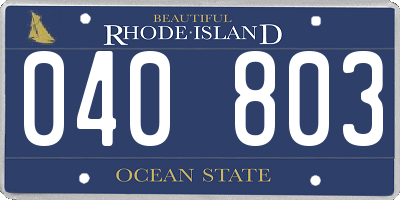 RI license plate 040803