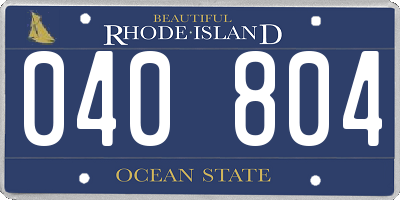 RI license plate 040804