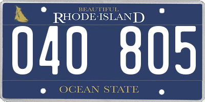 RI license plate 040805