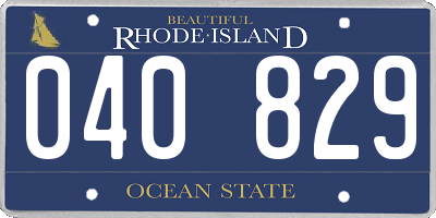 RI license plate 040829