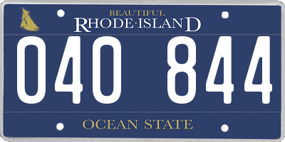 RI license plate 040844