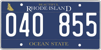 RI license plate 040855