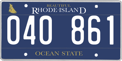 RI license plate 040861