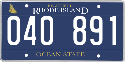 RI license plate 040891