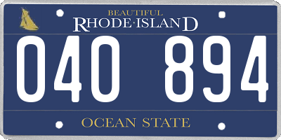 RI license plate 040894