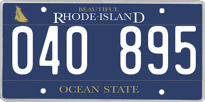 RI license plate 040895