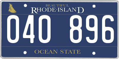 RI license plate 040896