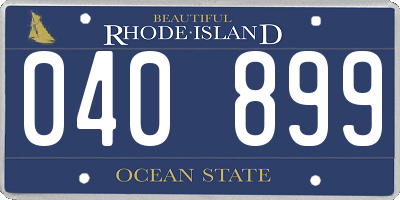 RI license plate 040899