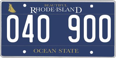 RI license plate 040900