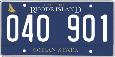 RI license plate 040901