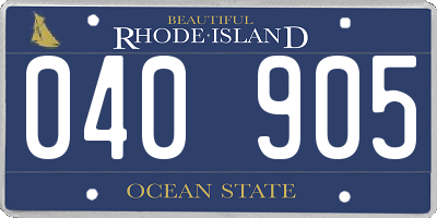 RI license plate 040905
