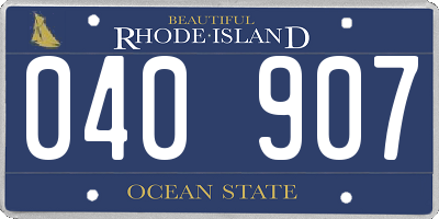 RI license plate 040907