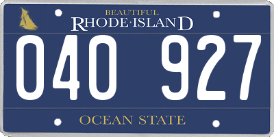 RI license plate 040927