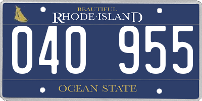 RI license plate 040955