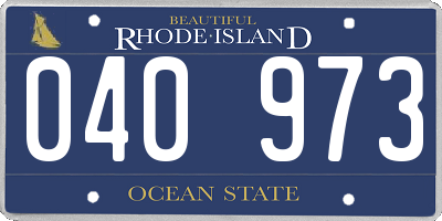 RI license plate 040973