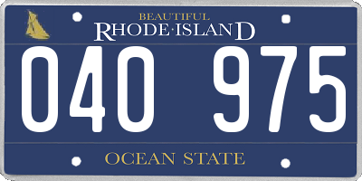RI license plate 040975