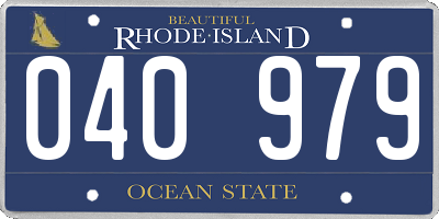 RI license plate 040979