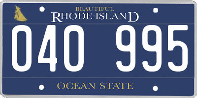 RI license plate 040995