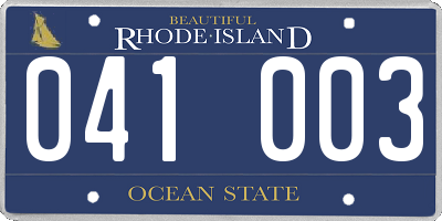 RI license plate 041003