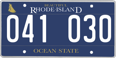 RI license plate 041030