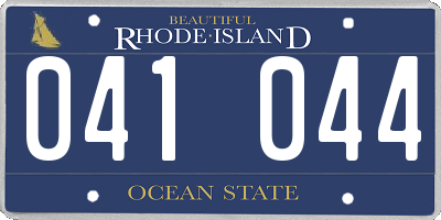 RI license plate 041044