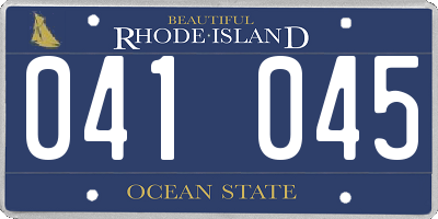 RI license plate 041045