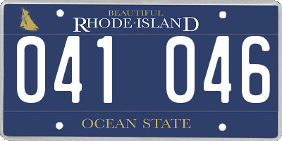 RI license plate 041046