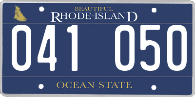 RI license plate 041050