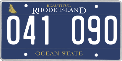 RI license plate 041090