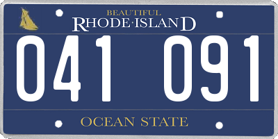 RI license plate 041091