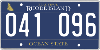 RI license plate 041096