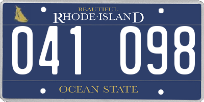 RI license plate 041098