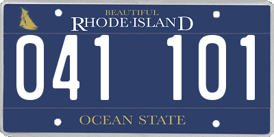 RI license plate 041101